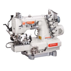 Siruba C007KD-W532-356/CR/CX/UTP/RLP распошивальная машина для вшивания резинки в трикотажные изделия, с рукавной платформой, роликами для вшивания резинки "в кольцо" и ножом для обрезки края материала