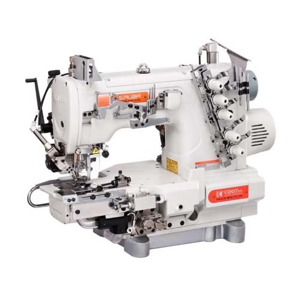 Siruba C007KD-W822A-356/CRL/CHP/UTP/CL/RL розпошивальна машина з підрізуванням краю, обрізанням ниток та роликами розтяжки гумки